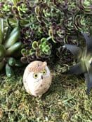 Miniature  Garden Owl  - Cream