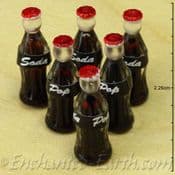 Miniature Soda Bottles  - 2 bottles of Cola