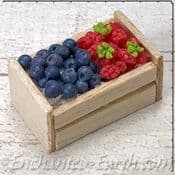 Miniature World - Crate of Fruit - Strawberries & Blueberries - 3.5cm