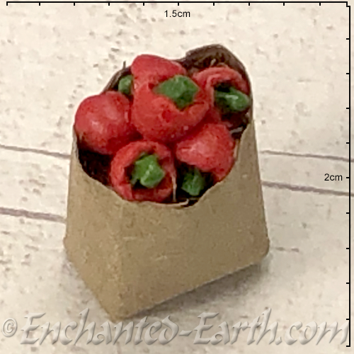 Miniature World - Red Peppers in a bag - 2cm