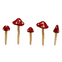 Mixed Set of 5  - Red & White Ceramic  Fairy toadstools.