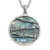 Natural Paua Shell - Birds on the wire Necklace - Tide Jewellery