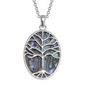 Natural Paua Shell - The Tree of Life Necklace - Tide Jewellery