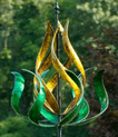 New Large -  Green & Gold Reeds  - Wind Spinner