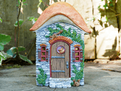 Opening Fairy Door - Mushroom  Stone Cottage - 17cm