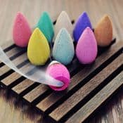 Pack of 10  BlackFlow Incense Cones (waterfall effect Scented cones) MIXED SCENTS