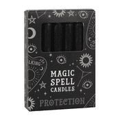 Pack of 12 black spell candles