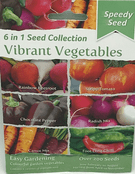 Pack of 200 seeds - Seed Collection 6 in 1 - Vibrant Vegetables