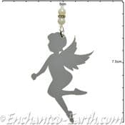 Pack of 4  Hanging  Mirrored Fairy Decorations - 9.5cm