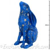 Pagan Blue Moon Gazing Hare - Lepus -26cm tall