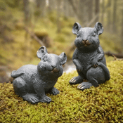 Pair of Bronze Garden Mice - 6cm
