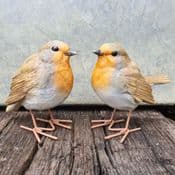 Pair of Garden Robins - Ornaments for your home or Garden