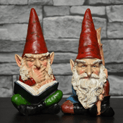Pair of  Large  Gnomes - 15cm tall
