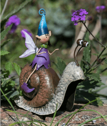 Petal the garden pixie and her magical snail.