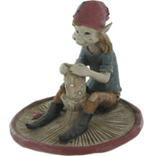 Pixie on a Magical Toadstool - Incense Stick Holder