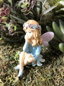 PRE ORDER Garden Fairy with Frog - Bell in Blue
