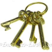 Set of Brass Miniature Fairy Door Keys
