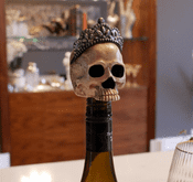 Skull Wine Stopper - 15cm