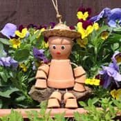 Small Terracotta Flower Pot Man - 25cm