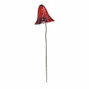 Tall Metal Mushroom Stake - Red Mix - 49cm Tall