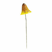 Tall Metal Mushroom Stake - Yellow Mix - 49cm Tall