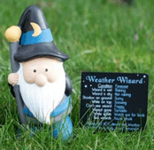 Terracotta 'weather forecasting' Wizard - 14cm Tall