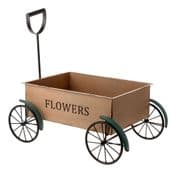 The Countryside Collection - Large Metal Garden Cart Planter -  53cm
