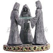 Three Crones - Witches Magic Circle Oil Burner - Maiden, Mother & Crone