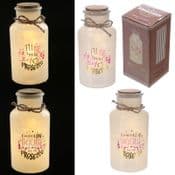 Trade Pack of 10 - Prosecco Bottles - Glass LED wishing jars