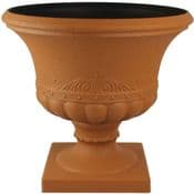 Vintage Style Classic Urn - Aged Rust Effect - Urn Planter - 41.5cm