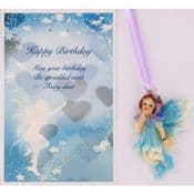 Vintage Style Hanging Fairy & Gift Card - Happy Birthday
