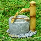 Vivid Arts- Miniature World - Japanese Miniature Garden- Fairy Garden Bamboo Water Feature