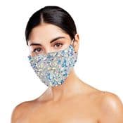 White Dazzle - Face Mask with Sequins - Party Face Mask /Face Covering