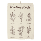 Witches Healing Herbs Cotton Tea Towel - 70cm