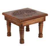 Wooden Hand Carved Tree of Life Altar Table  -30cm