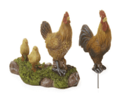 Woodland Knoll Chicken Set - Miniature Garden Chickens