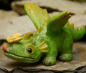 Woodland Knoll - Dragon Friends - Miniature Garden Dragon & Butterfly