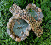 Woodland Knoll - Large Miniature Pond with stone bridge and Decorations -19cm
