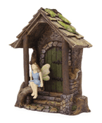 Woodland knoll The Hidden Entrance - Fairy & Fairy house front (Flat backed)