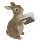 Woodland Rabbit with Book - 10cm