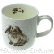 Wrendale Design Royal Worcester Mug - Roses Mug - Rabbit