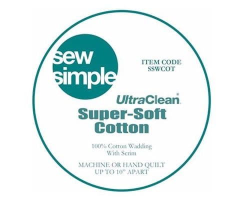 100% Cotton Ultra Clean Super Soft Wadding - price per 0.5m
