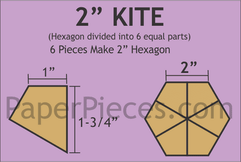 2 in Hex Kites - Small Pack 90 pieces