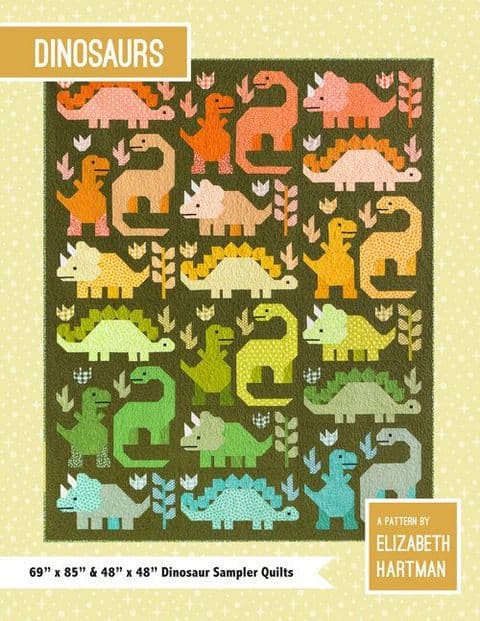 Dinosaurs Quilt Pattern Book -Elizabeth Hartman