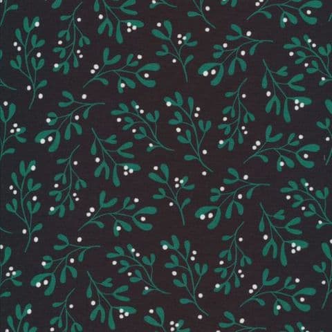 Festive Foliage Mistletoe - Jingle Mingle - Cloud9 Fabrics