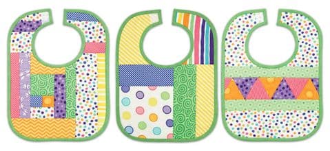 June Tailor -Quilt As You Go Kit Baby Bibs - Pack of 3