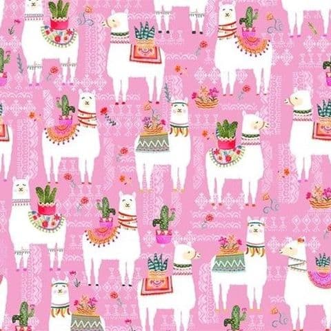 La Llama Pink - La Vida Loca - Michael Miller Fabrics