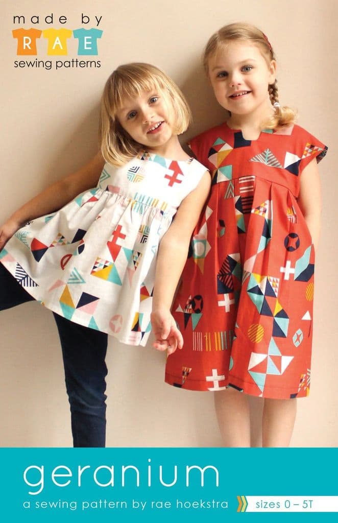 Made by RAE - Geranium Dress Pattern - kids' sizes 0-5