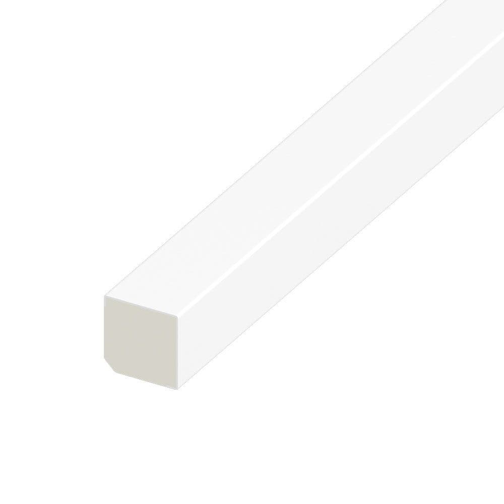 White PVC Rectangle Bead 20mm