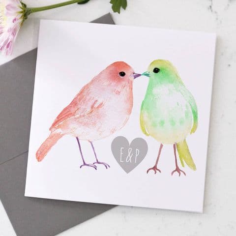 Personalised Bird Valentine's Day Card